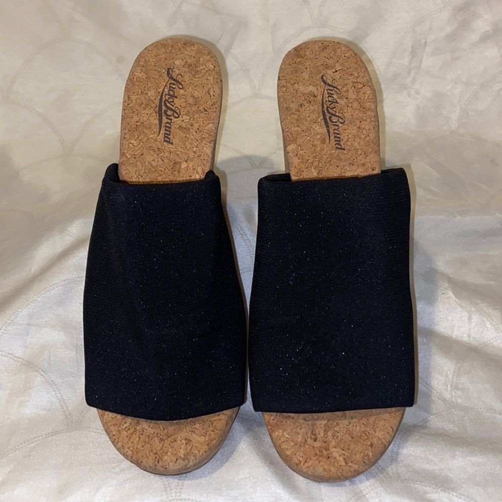 Lucky Brand Marilynn Cork Wedge Sandal size 9